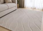 Oksi Covor Oksi 38012-202, Marime 80 x 150 cm, Bej, Inaltime Fir 6, 5 mm, Antialergic, Polipropilena, Living, Dormitor, Hol Covor