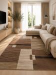Luna Covor Luna 1805-12, Marime 80 x 150 cm, Bej, Maro, Inaltime Fir 6 mm, Antialergic, Polipropilena, Living, Dormitor, Sufragerie, Birou Covor