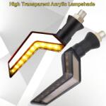 AVEX Set 2 lampi Semnalizare Moto, model BUMERANG, cu 2 functii, pozitie si semnalizare, tensiune 12V (AVX-T010225-28)