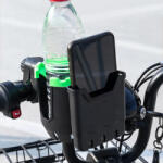 AVEX Suport 2-IN-1 pentru telefon si sticla de apa, montaj pe motocicleta, bicicleta, scuter, trotineta, carucior bebelus (AVX-T250923-17)