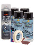 AVEX Kit complet reparatie si vopsire jante culoare Negru Metalizat, V4 (AVX-KVJ-NV4) - strongmoto