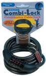 Oxford Lacat combinatie cu cablu 1500mmx6mm, Negru (OF210)