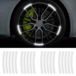 AVEX Set 20 bucati Elemente Reflectorizante "Wheel Arch" pentru autoturisme, biciclete, motociclete, atv-uri, scutere, culoare Argintiu (AVX-WA-SIL)