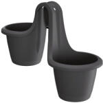 Prosperplast Jardiniera suspendata RESPANA TWINS antracit 46, 3 cm