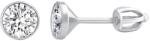 Silvego Ezüst bedugós fülbevaló Swarovski Zirconia 6 mm SILVEGO70606w