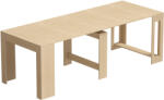 HomCom Masă de Dining Compactă pentru Bucătărie Economisește Spațiu, 240 x 90 x 78 cm, Lemn Deschis | Aosom Romania (83A-554V90LR)