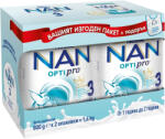 Nestle Комплект адаптирано мляко Nestle NAN - Optipro 3 HM-O, 12М+, 2 х 800 г + подарък лигавник (14505531) - ozone