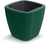 Prosperplast Oro Square szögletes virágcserép, 30 cm - föld zöld (DBOS300-2411U)
