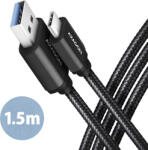 AXAGON SPEED USB-C USB-A 3.2 Gen 1 cable 1.5 m (BUCM3-AM15AB)