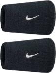Nike Swoosh Classic Doublewide csuklópánt, fekete/fehér, 2 db