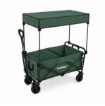 Leziter Összecsukható standard kerti strandkocsi tetővel zöld (LSZKTE055-GREEN)