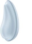 Satisfyer Vibrator Mini Drop To Go, 12 Moduri Vibratii, Silicon, USB, Albastru deschis, 8.5 cm Vibrator