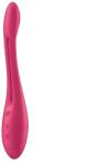 Satisfyer Vibrator Elastic Game, 10 Moduri Vibratii, Silicon Flexibil, Incarcare Baterii, Rosu, 20.7 cm Vibrator
