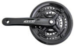 Neco négyszögtengelyes trekking hajtómű LV, 28-38-48T, 170mm, alumínium, fekete