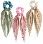 EdiBazzar Gumi Sál Hajkendő Dekoráció Elegáns Scrunchie Szett 3db-os (Gumki Z Apaszką Zestaw 3 Sztuk Eleganckie)
