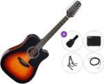 Takamine GD30CE-12 Premium SET Brown Sunburst Chitară electro-acustică cu 12 corzi