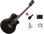 Yamaha APX600 Premium SET Black Chitară electro-acustică Jumbo