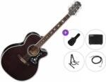 Takamine GN75CE Premium SET Negru transparent Chitară electro-acustică Jumbo