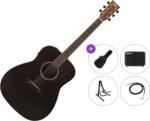 Yamaha FX400 Premium SET Smoky Black Chitară electro-acustică Dreadnought