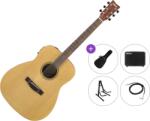 Yamaha FX400 Premium SET Natural Satin Chitară electro-acustică Dreadnought