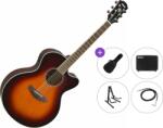Yamaha CPX600 Premium SET Old Violin Sunburst Chitară electro-acustică Jumbo