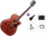 Cort GA5F-FMH Premium SET Open Pore Natural Chitară electro-acustică Jumbo