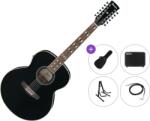 Ibanez AJ7012M1E-BK Premium SET Black Chitară electro-acustică cu 12 corzi