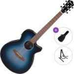 Ibanez AEG50-IBH Standard SET Indigo Blue Burst Chitară electro-acustică Jumbo
