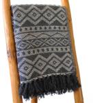  „Boho kézzel készült geometriai mintás pamut pléd vagy ágytakaró - 150 cm (BOHOT-02)