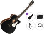 Cort L100OCF-CED Premium SET Negru Satinat Chitară electro-acustică Jumbo