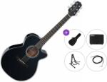 Takamine GF30CE-BLK Premium SET Black Chitară electro-acustică Jumbo