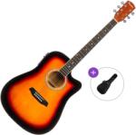 Pasadena PDC-10E Basic SET Vintage Sunburst Chitară electro-acustică Dreadnought