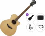 Yamaha APX 600M Premium SET Natural Satin Chitară electro-acustică Jumbo