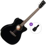 Cort L60CE Basic SET Black Gloss Chitară electro-acustică Jumbo
