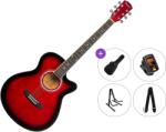 Pasadena PGC-10 Premium SET Red Burst Chitară acustică jumbo