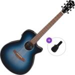 Ibanez AEG50-IBH Basic SET Indigo Blue Burst Chitară electro-acustică Jumbo