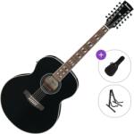 Ibanez AJ7012M1E-BK Standard SET Black Chitară electro-acustică cu 12 corzi