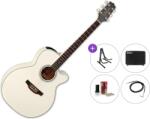 Takamine GN37CE PW Premium SET Perlă Alb Chitară electro-acustică Jumbo