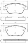 Bosch set placute frana, frana disc BOSCH 0 986 495 102 (0 986 495 102)