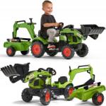 FALK traktor pótkocsival Claas Arion kotrógép-rakodó rakodógép 2 éves kortól (3016202040147)