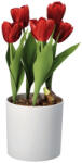 AdTrend Lalele artificiale rosii in ghiveci 13, 5 x 33 cm (74877D)