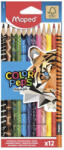 Maped Színes ceruza MAPED Color Peps Animals háromszögletű 12 darabos (832212) - papir-bolt