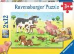 Ravensburger - Puzzle 2x12 Farm Animals - 1 - 39 piese