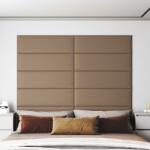 vidaXL Стенно табло за легло 12 бр. 90 x 30 cm Капучино текстил (4008372)