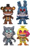 Funko Set figurine Funko POP! Games: Five Nights at Freddy's - Twisted Freddy, Twisted Bonnie, Twisted Wolf, Twisted Chica (Glows in the Dark) Figurina