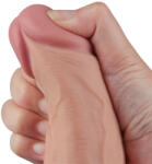  Realisztikus világos herés vibrátor 25 cm- 10" Real Softee Rechargeable Vibrating Dildo(Flesh)