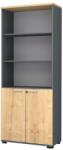 TopMebel Venturo TopMebel меламинов офис шкаф в антрацит - дъб 80x40x200cm
