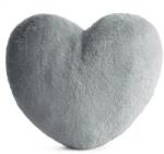 Eurofirany Heart szív alakú plüss párnahuzat Ezüst 45x45 cm