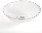 Eurofirany Daisy üveg tál Fehér 25x9 cm
