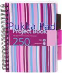 Pukka Pad Spirálfüzet, PUKKA PAD Stripe Project Book, A5, 125 lap, vonalas, rózsaszín (FSPPSPA5125VR)
